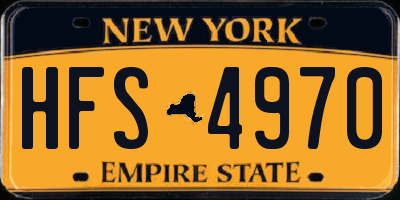 NY license plate HFS4970