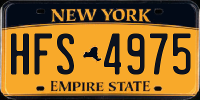 NY license plate HFS4975