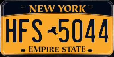 NY license plate HFS5044