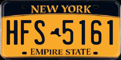 NY license plate HFS5161