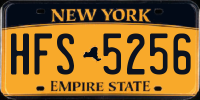 NY license plate HFS5256