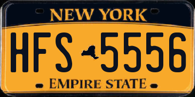 NY license plate HFS5556