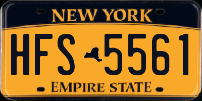 NY license plate HFS5561