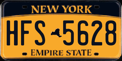 NY license plate HFS5628
