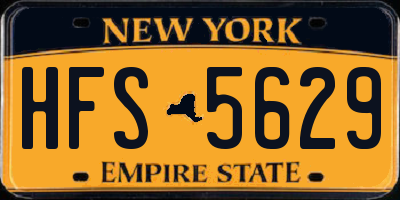 NY license plate HFS5629