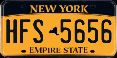 NY license plate HFS5656