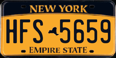 NY license plate HFS5659