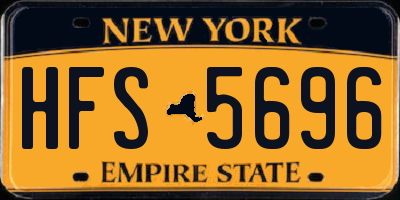 NY license plate HFS5696