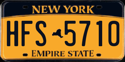 NY license plate HFS5710