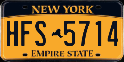 NY license plate HFS5714
