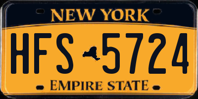 NY license plate HFS5724