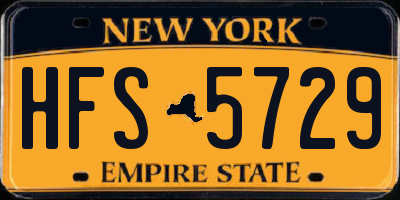 NY license plate HFS5729