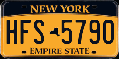 NY license plate HFS5790