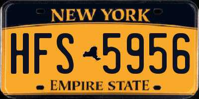 NY license plate HFS5956