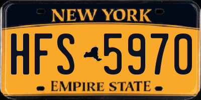 NY license plate HFS5970