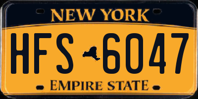 NY license plate HFS6047