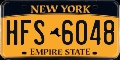 NY license plate HFS6048