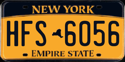 NY license plate HFS6056