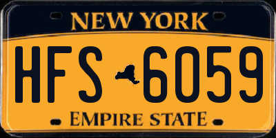 NY license plate HFS6059