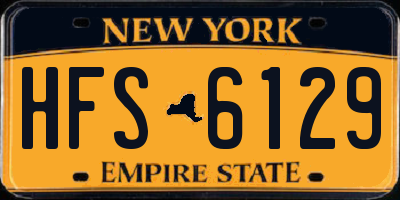 NY license plate HFS6129