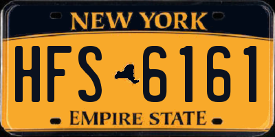 NY license plate HFS6161