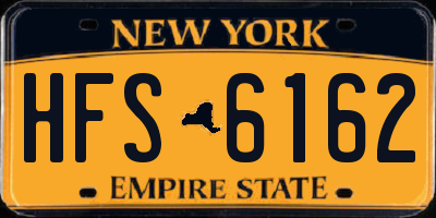 NY license plate HFS6162