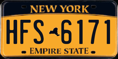 NY license plate HFS6171