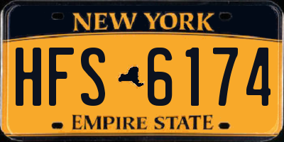 NY license plate HFS6174