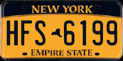 NY license plate HFS6199