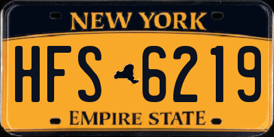 NY license plate HFS6219