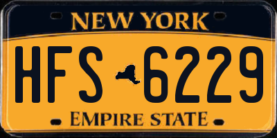 NY license plate HFS6229
