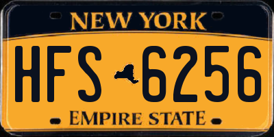 NY license plate HFS6256