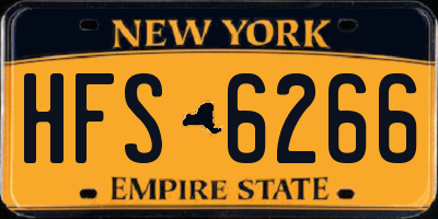 NY license plate HFS6266