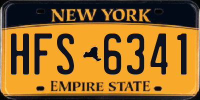 NY license plate HFS6341