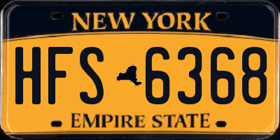 NY license plate HFS6368