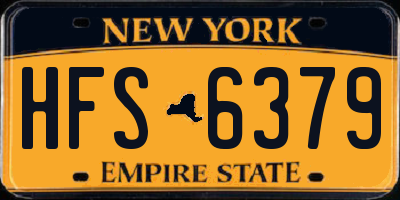 NY license plate HFS6379
