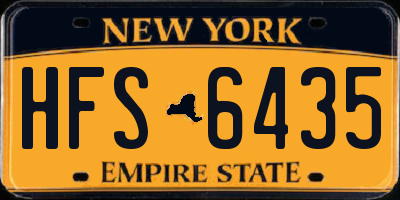 NY license plate HFS6435