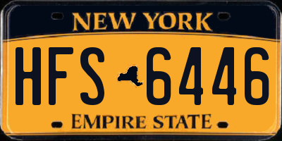 NY license plate HFS6446