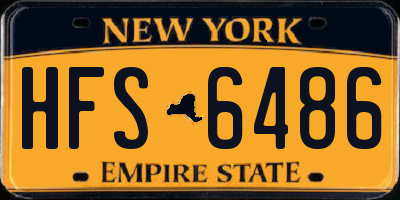 NY license plate HFS6486