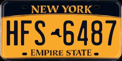 NY license plate HFS6487