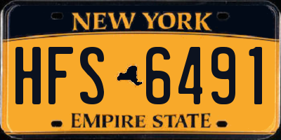 NY license plate HFS6491