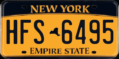 NY license plate HFS6495