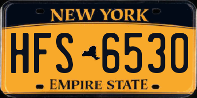 NY license plate HFS6530