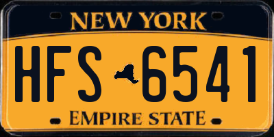 NY license plate HFS6541