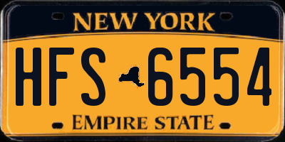 NY license plate HFS6554