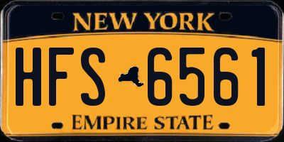 NY license plate HFS6561