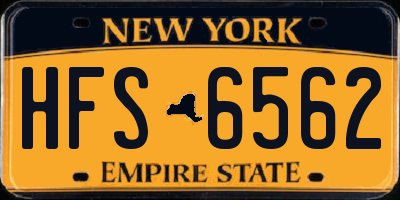 NY license plate HFS6562
