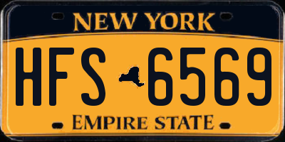 NY license plate HFS6569
