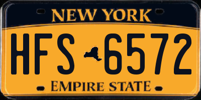 NY license plate HFS6572