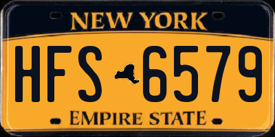 NY license plate HFS6579